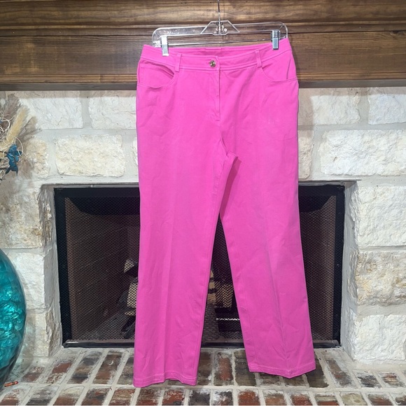 St. John Pink Straight Leg Jeans - Picture 3 of 10